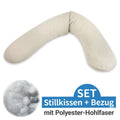 Ammepute polyesterfiber med musselintrekk 190 cm sandbeige - Theraline forfra