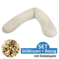 Ammepute med speltskallfyll og musselintrekk 190 cm - Theraline sett forfra
