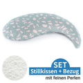 Ammepute Yinnie med perlefyll 135 cm delikate blomster forfra