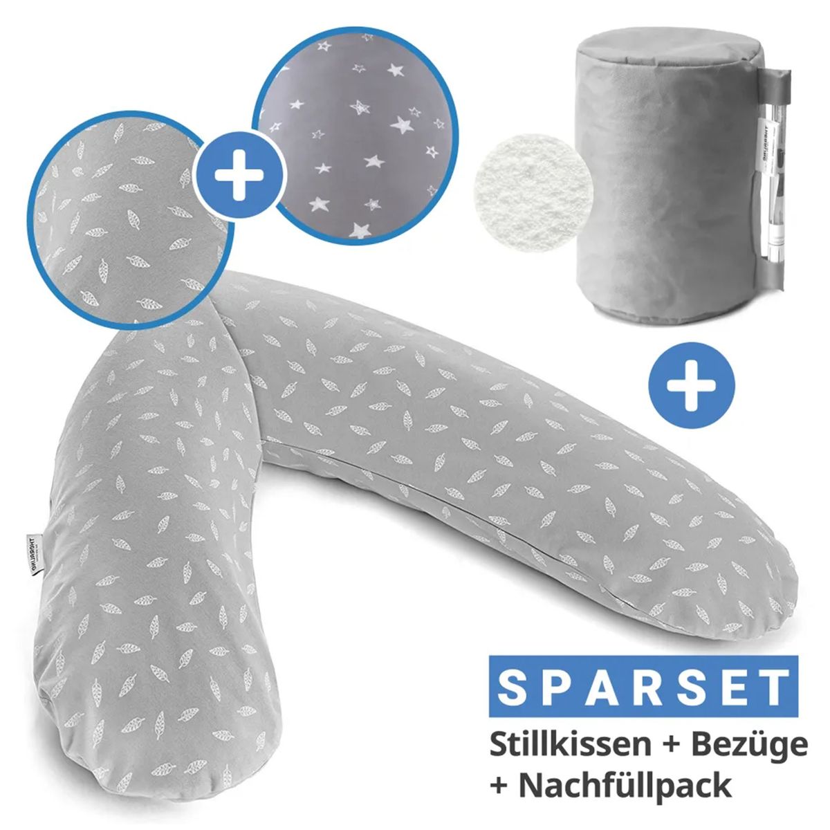 Ammeputesett Das Original 190 cm med 2 trekk og mikroperler for komfortabel amming