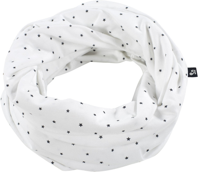 Ammeskjerf 2-i-1 bomullsjersey 50x140 cm Little Stars - Alvi forfra