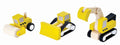 Anleggsmaskin-sett i gummitre 14,2 cm forfra
