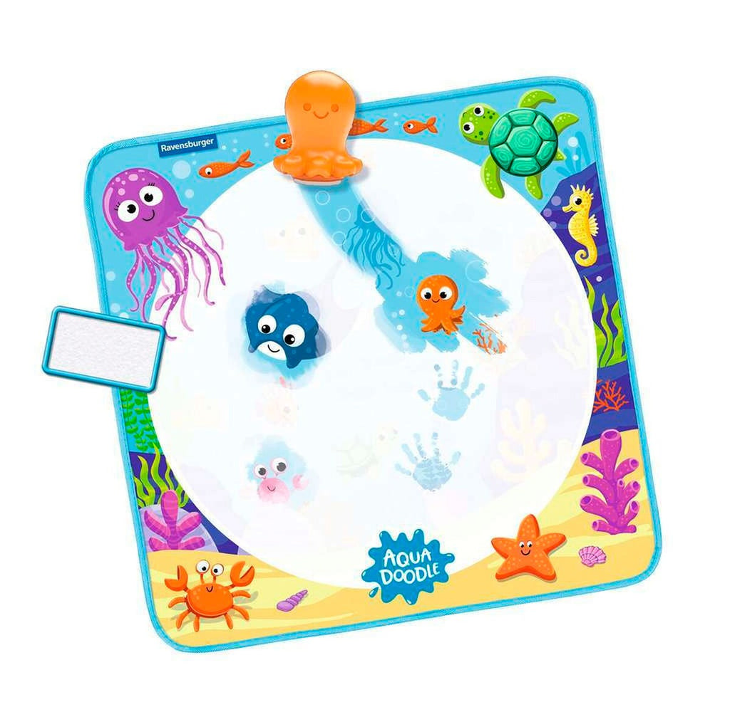 Aquadoodle Magic Ocean stemplesett stempel i bruk med vann