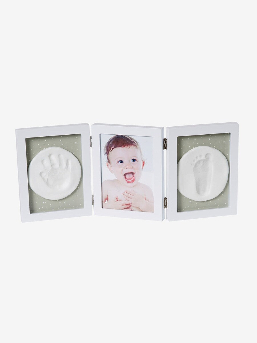 Avtrykksett for baby med bilderamme 51 x 22 cm forfra