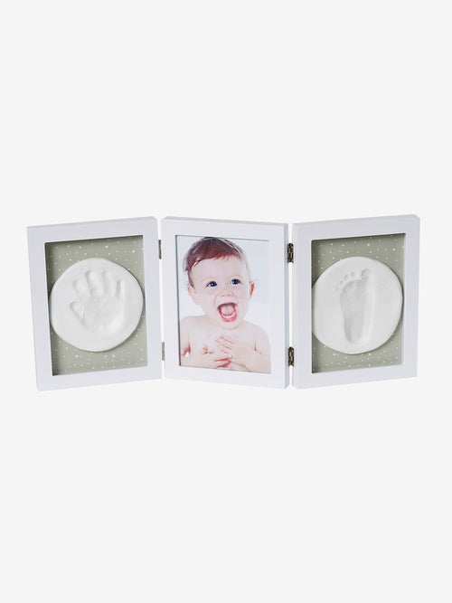 Avtrykksett for baby med bilderamme 51 x 22 cm forfra