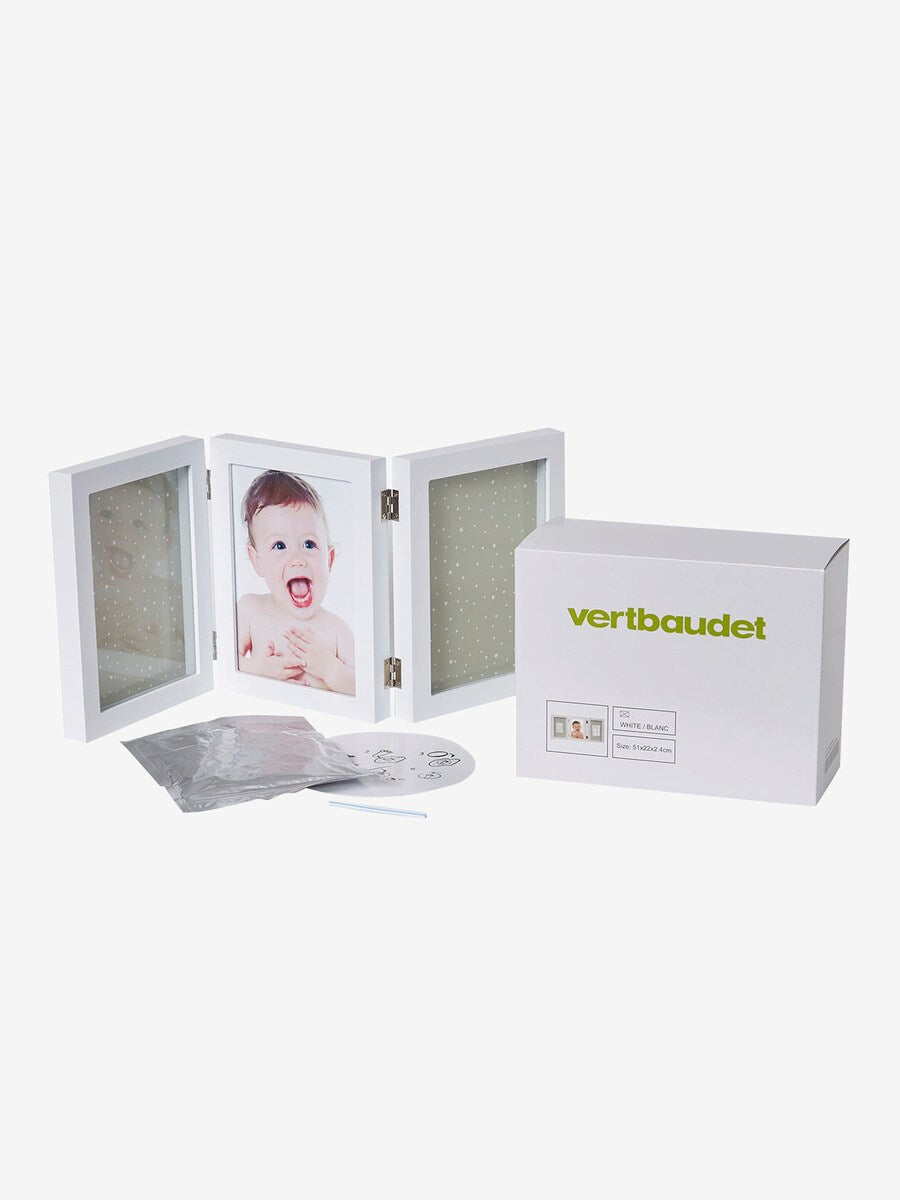 Avtrykksett for baby med bilderamme 51 x 22 cm bakside