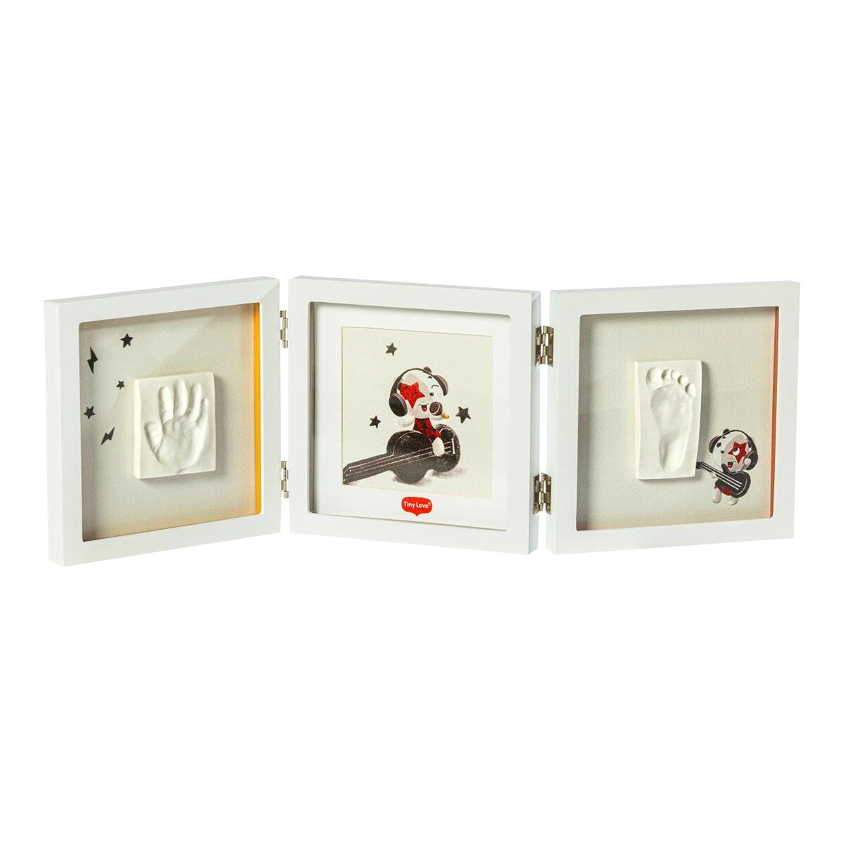 Avtrykksett Double Frame White med fotoramme 51x17 cm bakside