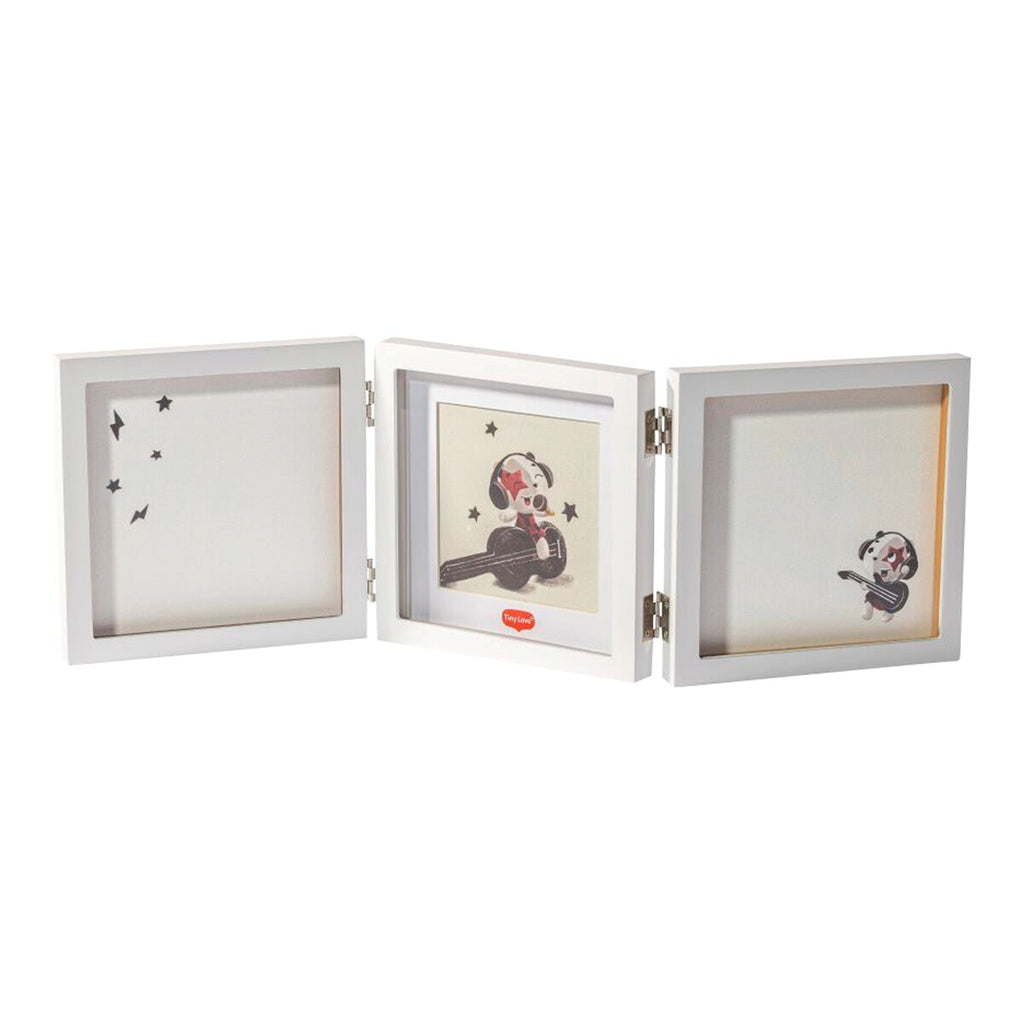 Avtrykksett Double Frame White med fotoramme 51x17 cm med bilde og avtrykk