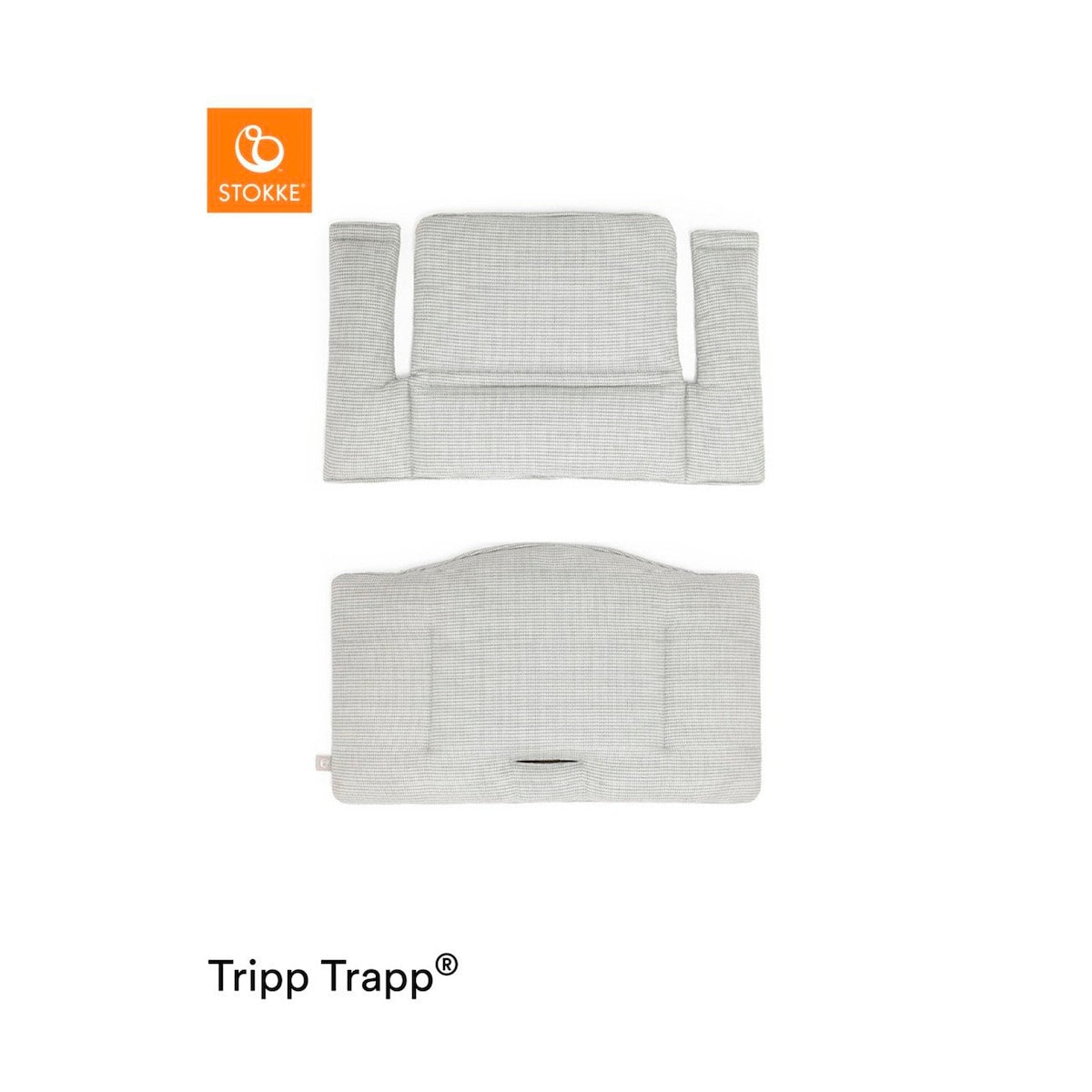 Tripp Trapp barnestol med sitepute Nordic Grey og babysett - Stokke