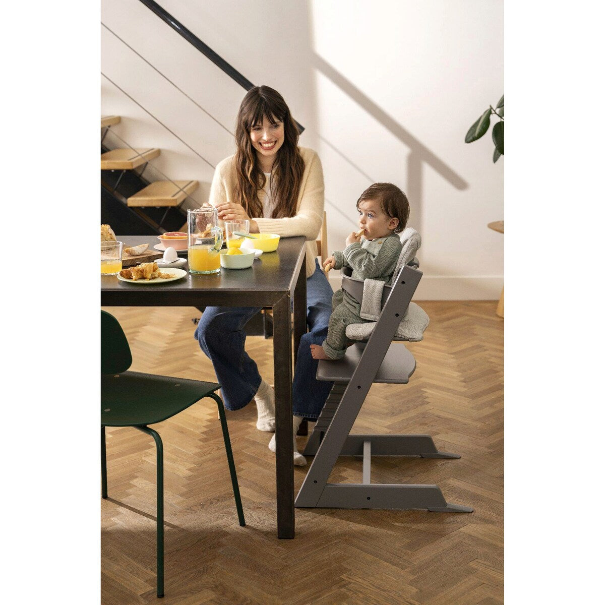 Tripp Trapp trappestol bøk med gravering 78 cm - Stokke