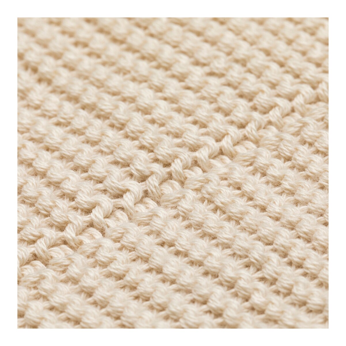 Strikket babyteppe bomull 80x100 cm - BORNINO HOME
