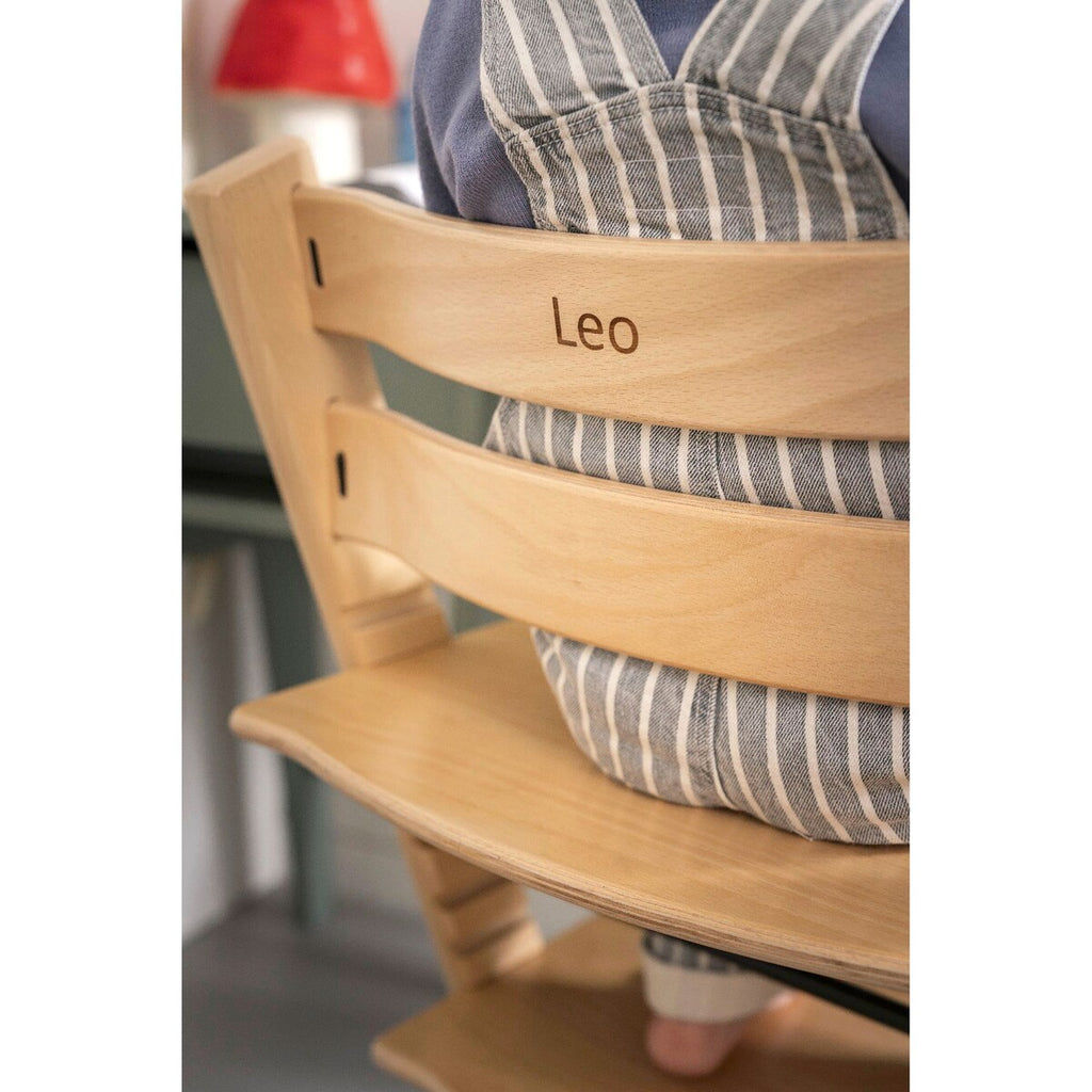 Tripp Trapp trappestol bøk med gravering 78 cm - Stokke