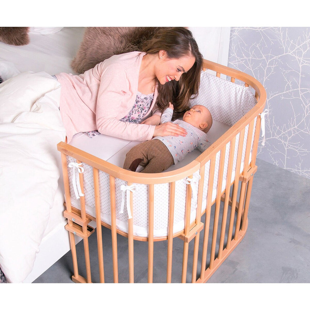 Bedside crib Maxi 89x51 cm massiv bøk - babybay