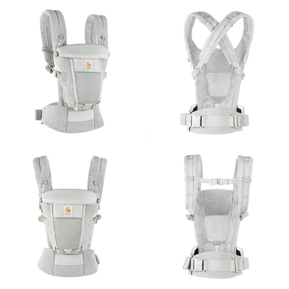 Bæresele Adapt SoftFlex Mesh Pearl Grey bakside