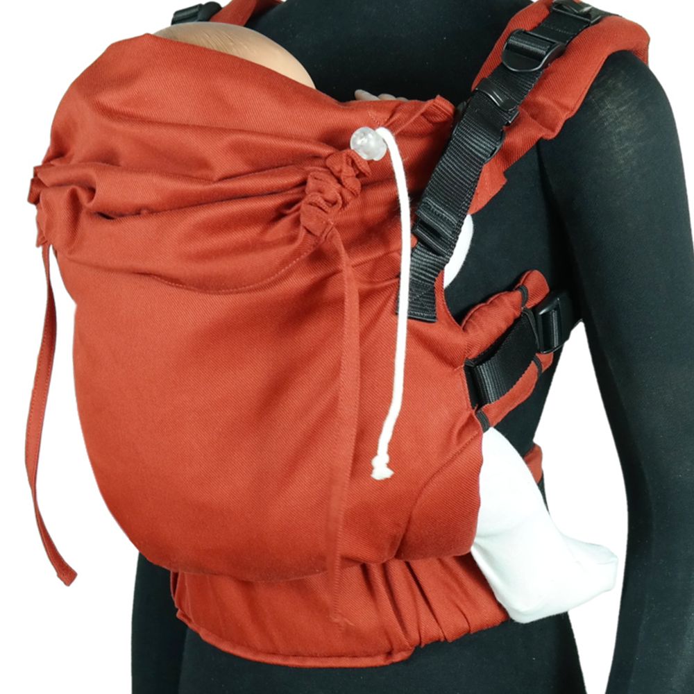 Bæresele DidyFix Fullbuckle 3,5-20 kg bomull, Rusty Red forfra
