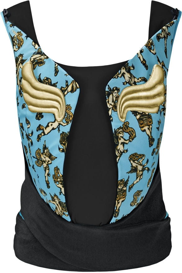 Bæresele YEMA TIE Cherubs blue by Jeremy Scott forfra