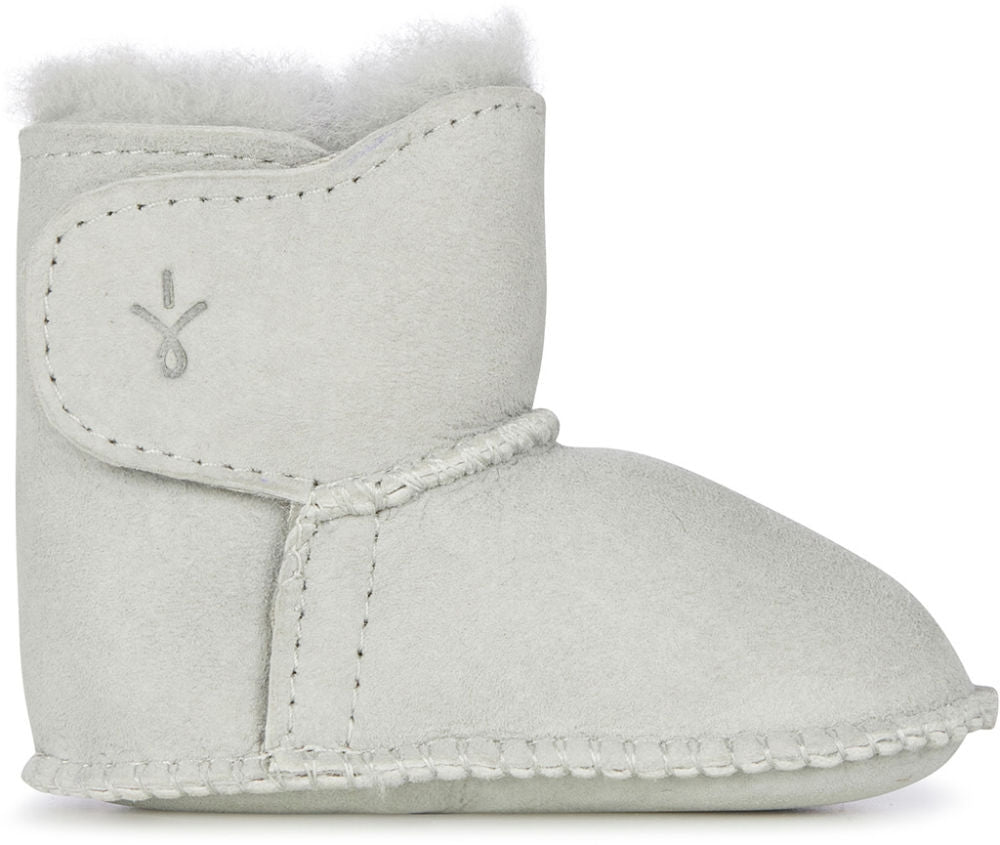 Baby Bootie lammeskinn 12-18 mnd slate forfra
