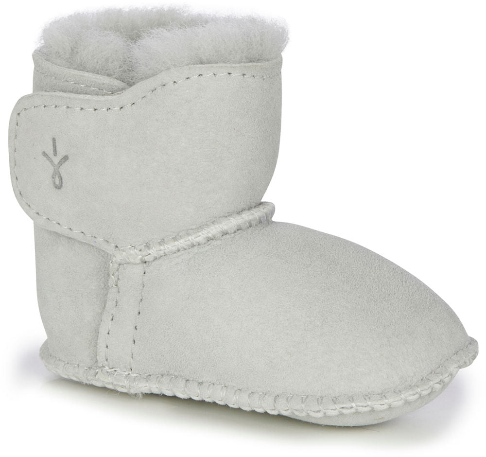 Baby Bootie lammeskinn 6-12 mnd slate forfra