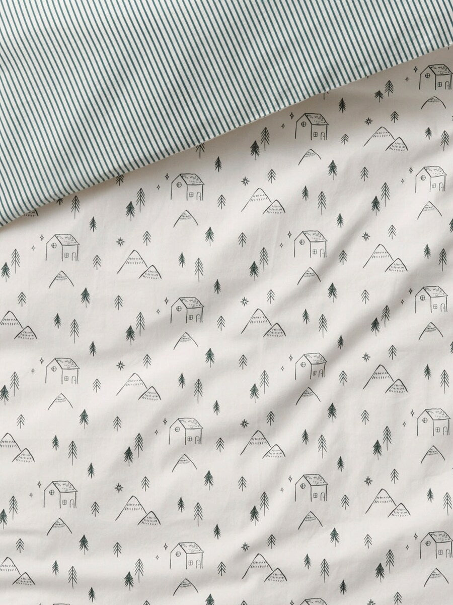 Detalj av stoff og mønster på Baby dynetrekk uten putetrekk HYGGE bomull Oeko-Tex