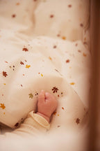Baby sengetøy GOTS økologisk bomull 70x100 cm Chestnuts bakside