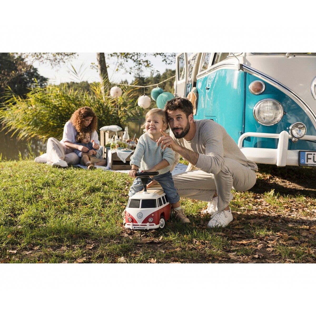 Baby VW T1 gåbil med stillehjul setet og oppbevaring