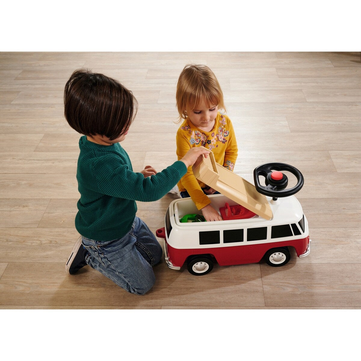 Baby VW T1 gåbil med stillehjul komplett sett