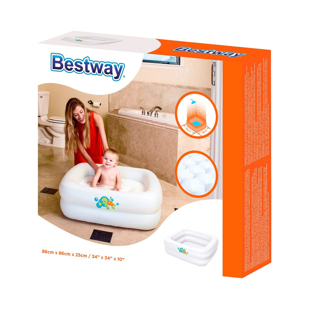 Montert Babybasseng for dusj 86x86 cm i vinyl 0-3 år