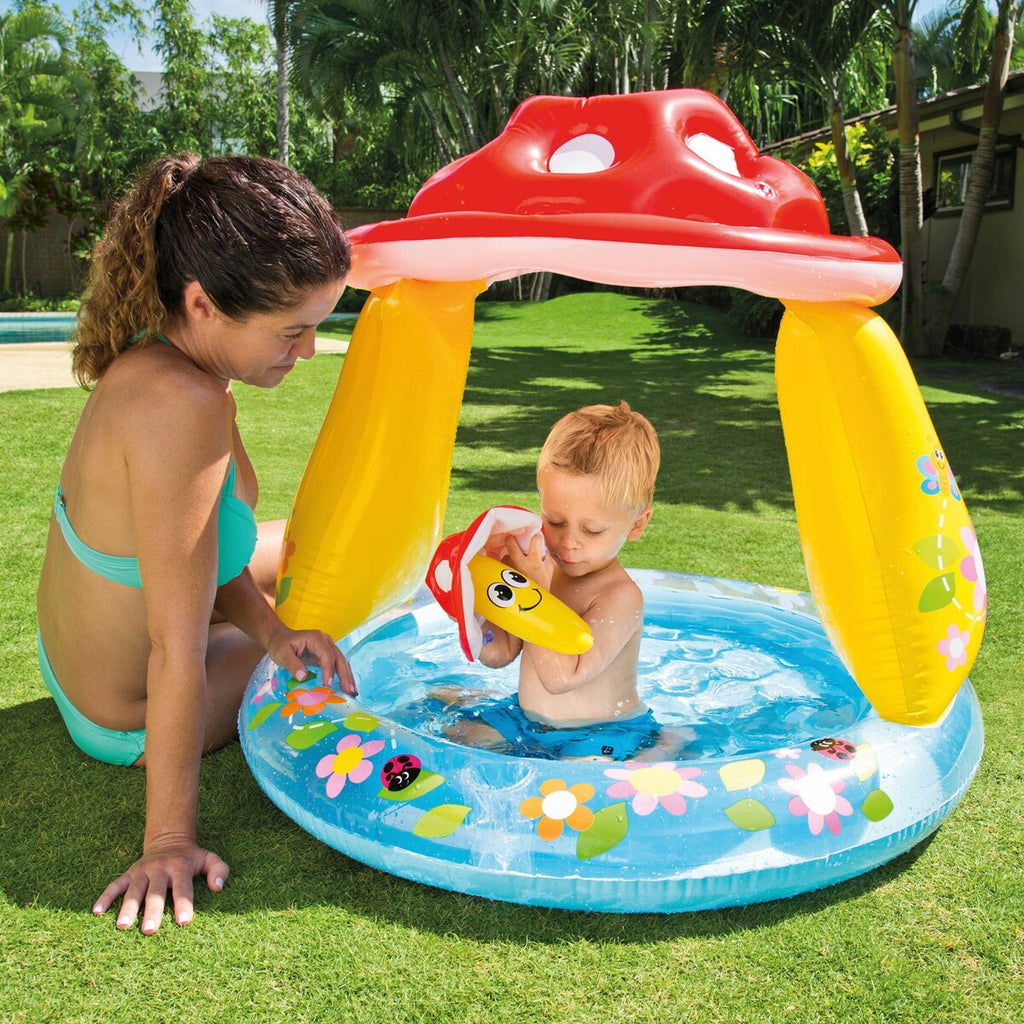 Detalj av babybasseng sopp med soltak 102 x 89 cm fra 12 mnd