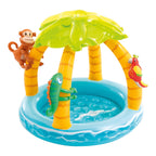 Babybasseng Tropical Island med solskjerm forfra