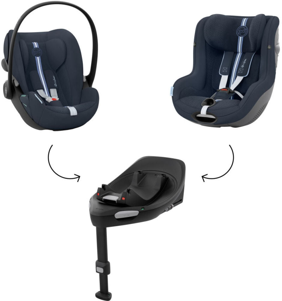 Sammenligning av liggeposisjon på Babybilstol Cloud G i-Size Plus Ocean Blue