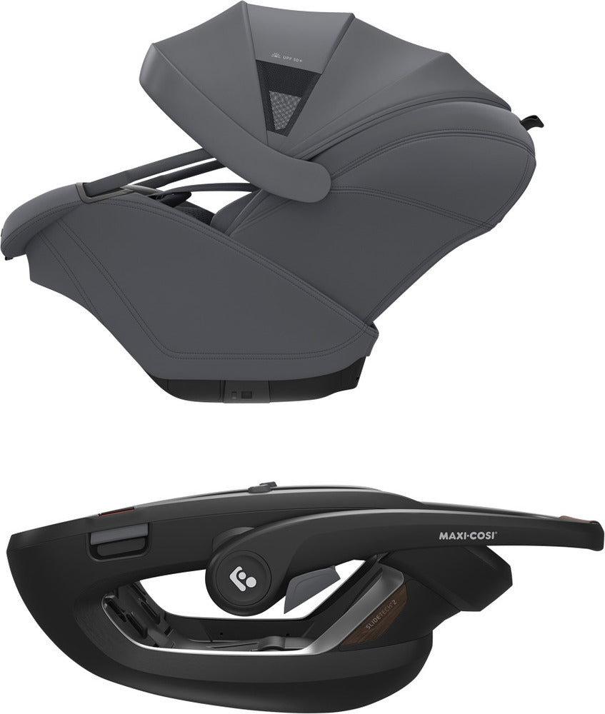Babybilstol Coral Slide Pro Moon Graphite bakside