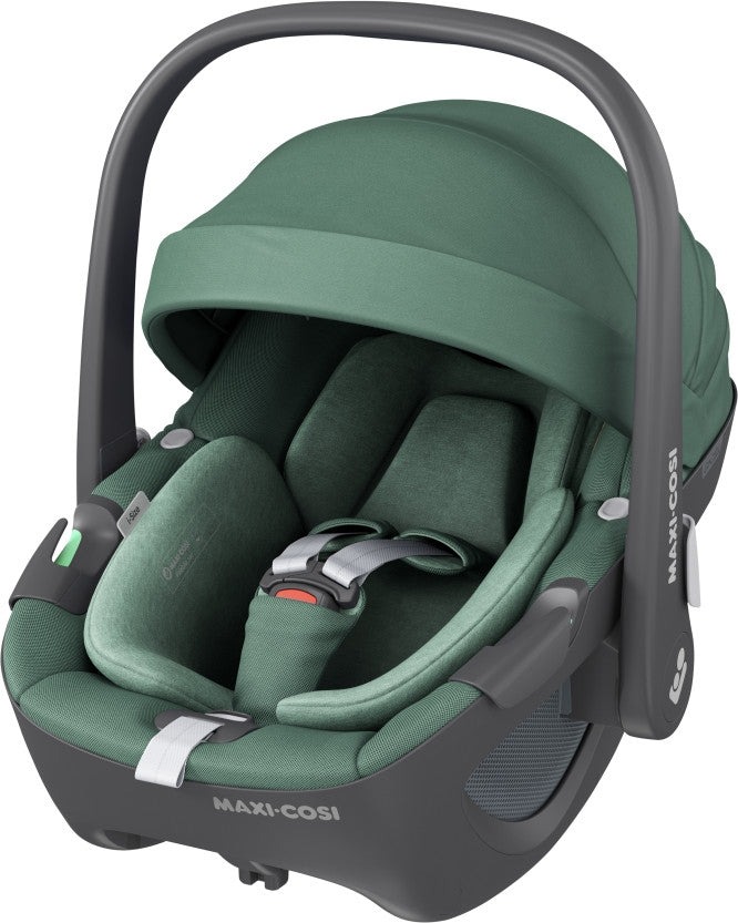 Detalj av Babybilstol Pebble 360 Essential Green beltesystem
