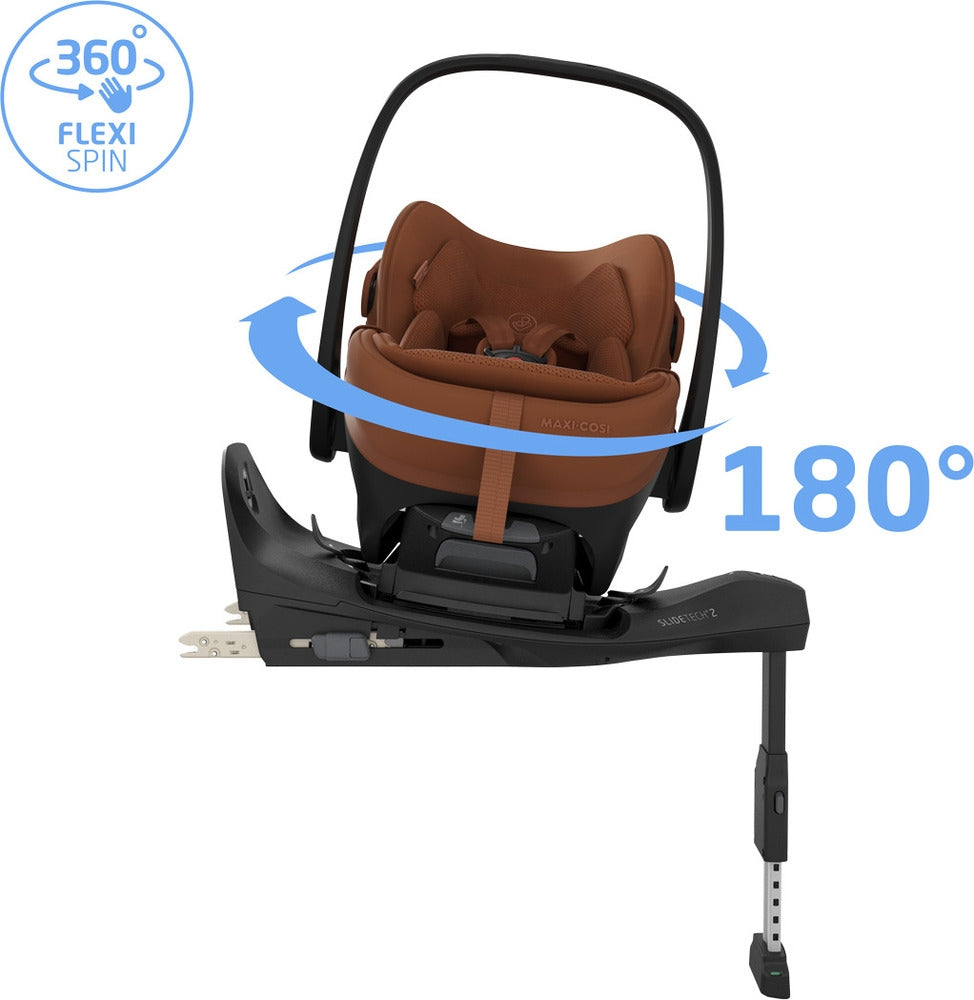 Babybilstol Pebble Slide Pro Copper Terra bakside