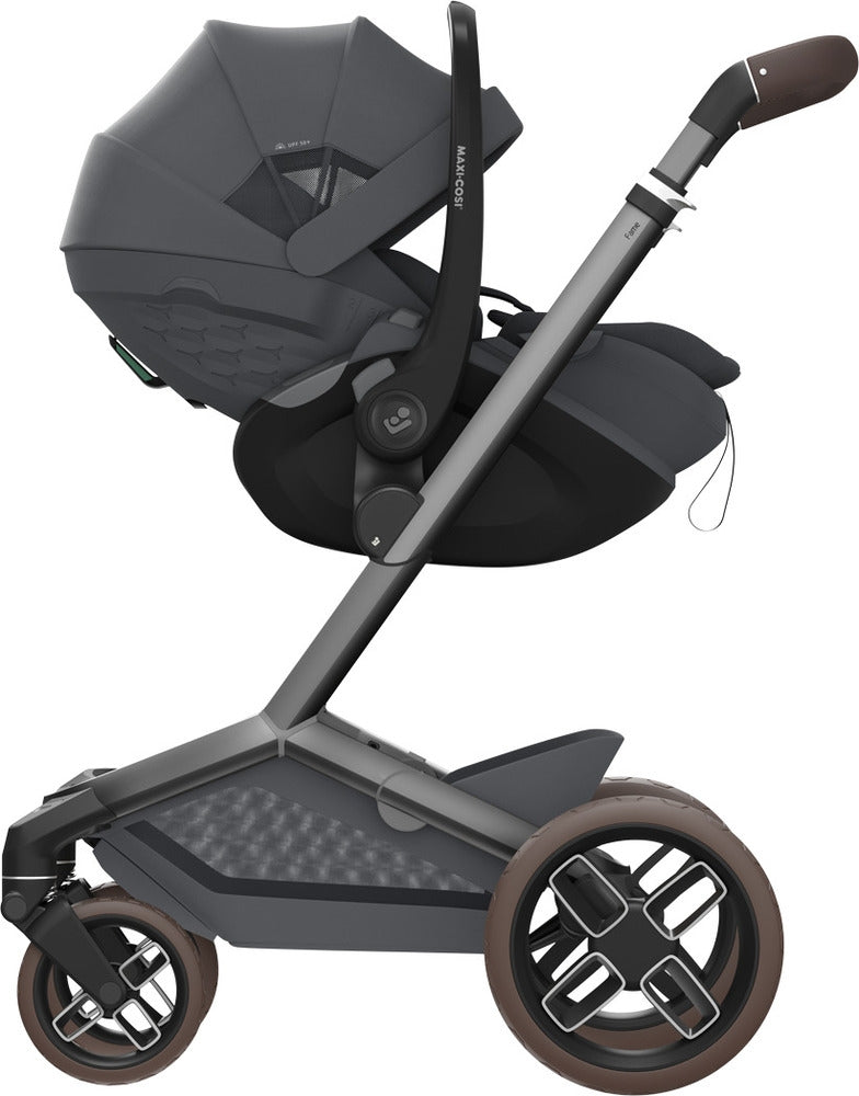 Babybilstol Pebble Slide Pro sammen med FamilyFix Slide Pro base