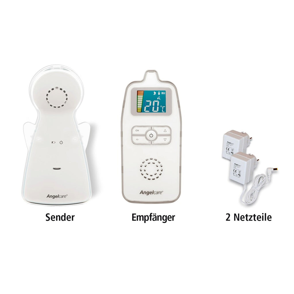 Detalj av Babycall AC423-D med LCD-display og kontroller