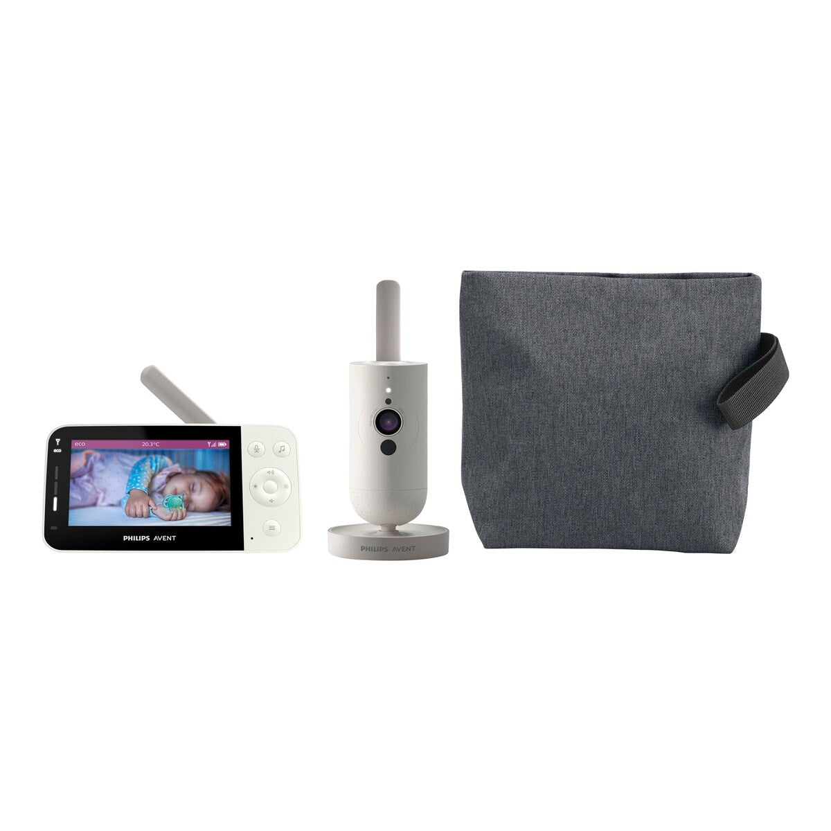 Babycall Connected med kamera SCD953 26 bakside og tilkoblinger