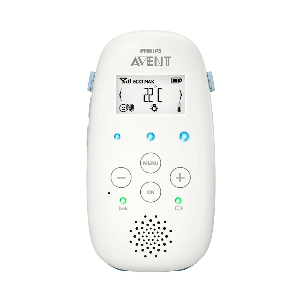 Detalj av knappene på Babycall DECT SCD715 26