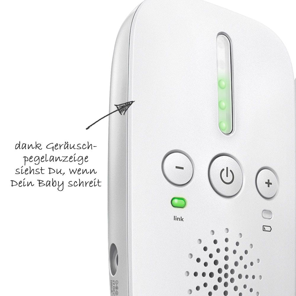 Bakside av Babycall DECT med Smart Eco Mode og nattlys - Philips Avent
