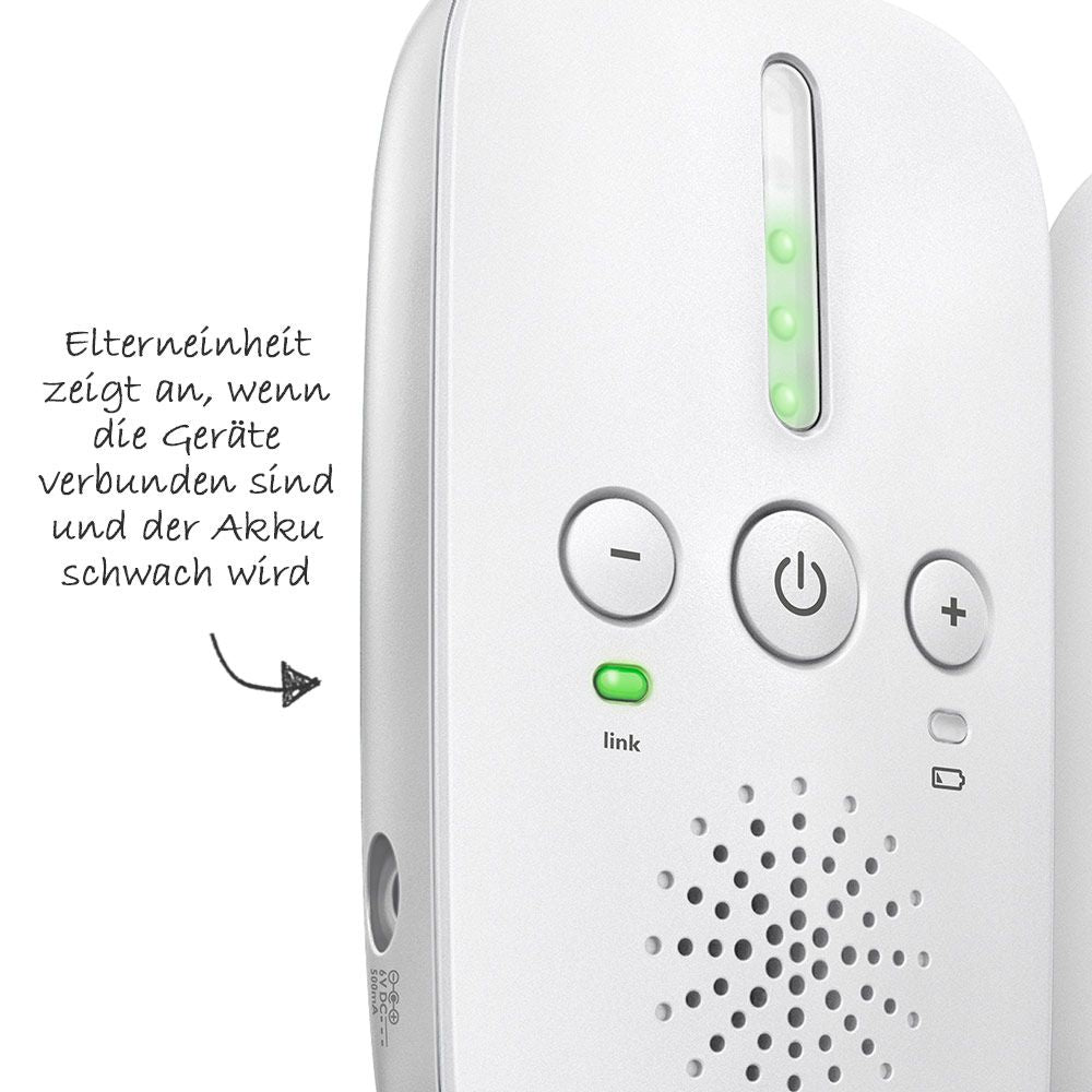 Detalj av kontrollpanelet på Babycall DECT med Smart Eco Mode og nattlys - Philips Avent