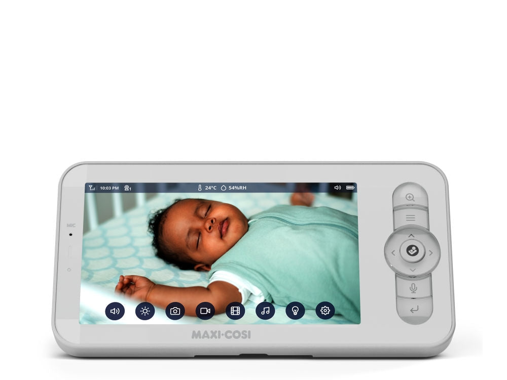 Babycall med gråteanalyse og HD-kamera hvit - Maxi-Cosi See Pro bakside