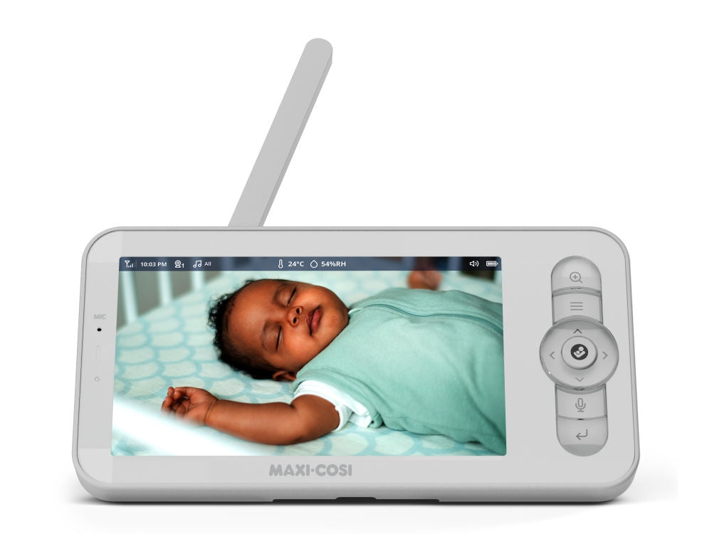 Montert Babycall med gråteanalyse og HD-kamera hvit - Maxi-Cosi See Pro i barnerom