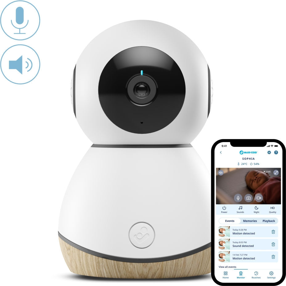Appvisning med live video fra Babycall med HD-kamera og nattmodus - Maxi-Cosi See