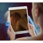 Babycall IP BabyCam med kamera og app med veggmonteringsadapter