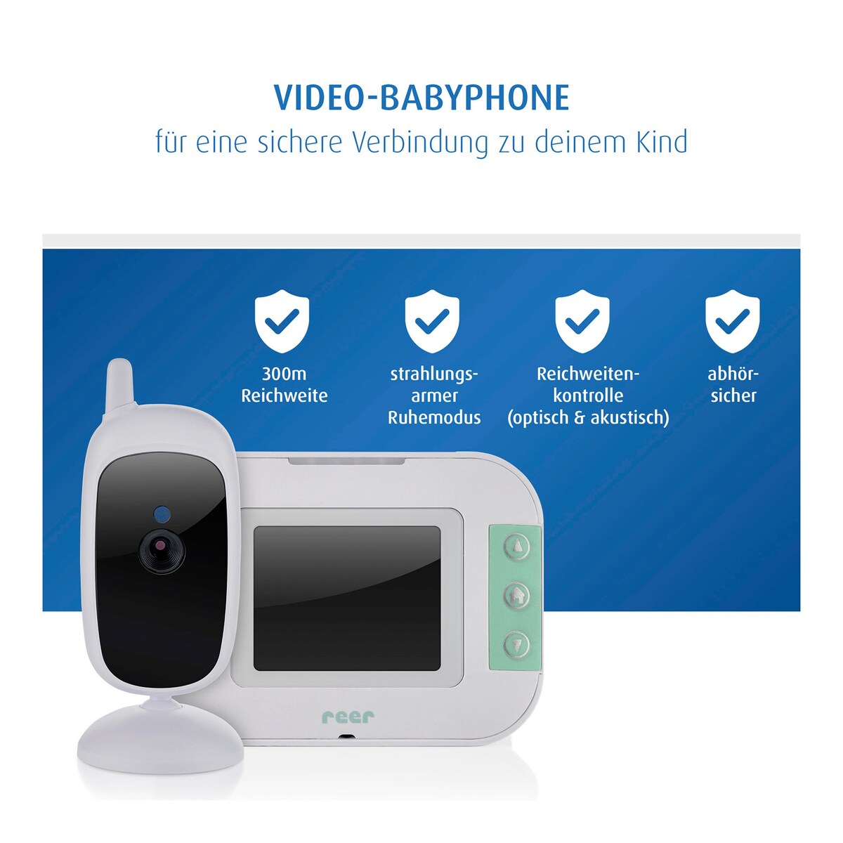Babycall med kamera S og 2,4-tommers skjerm 300 m vibrasjonsmodus
