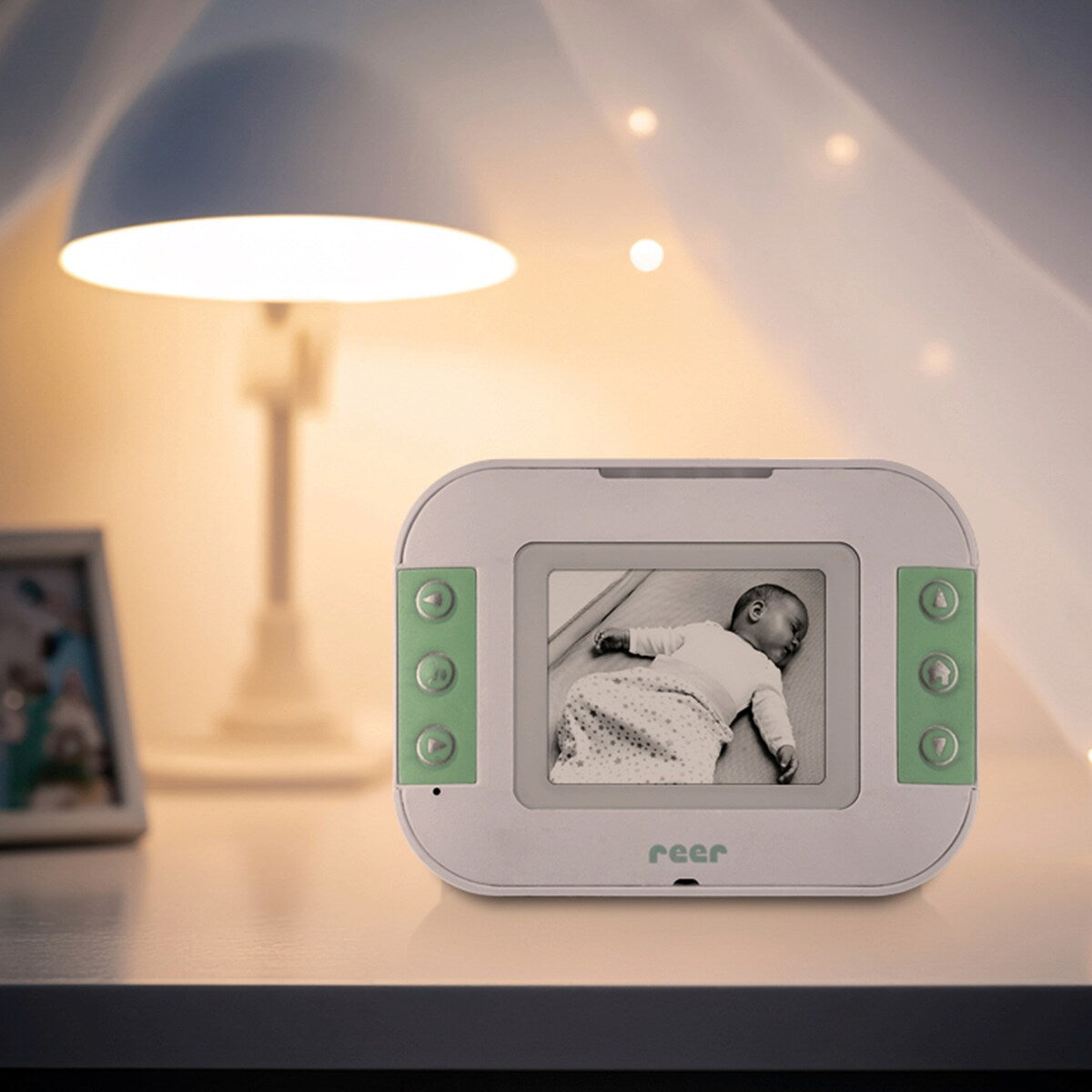 Babycall med kamera S og 2,4-tommers skjerm 300 m med nettadapter