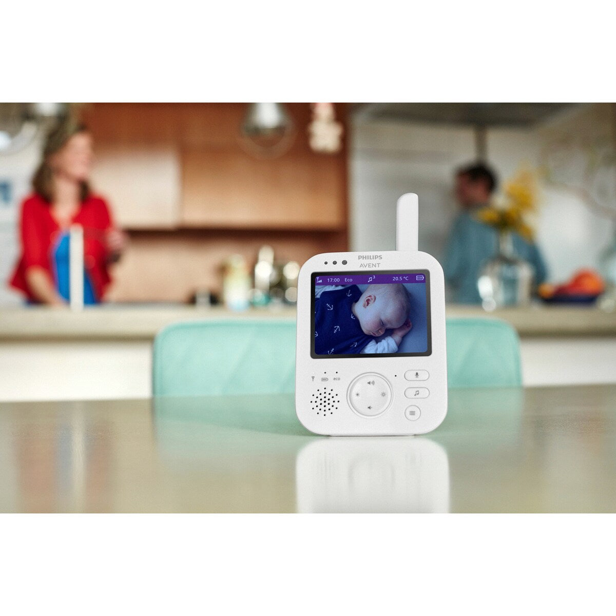 Montert Babycall med kamera SCD892/26 3,5-tommers LCD i bruk