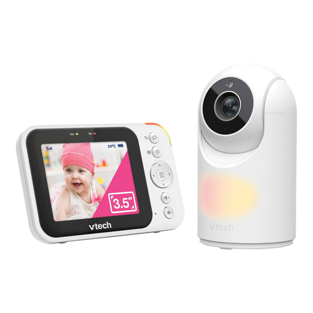 Babycall med kamera VM4263 3,5" LCD rekkevidde 300 m bakside