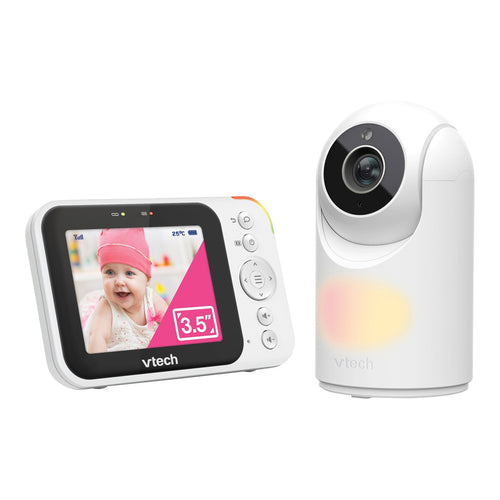 Babycall med kamera VM4263 3,5" LCD rekkevidde 300 m bakside