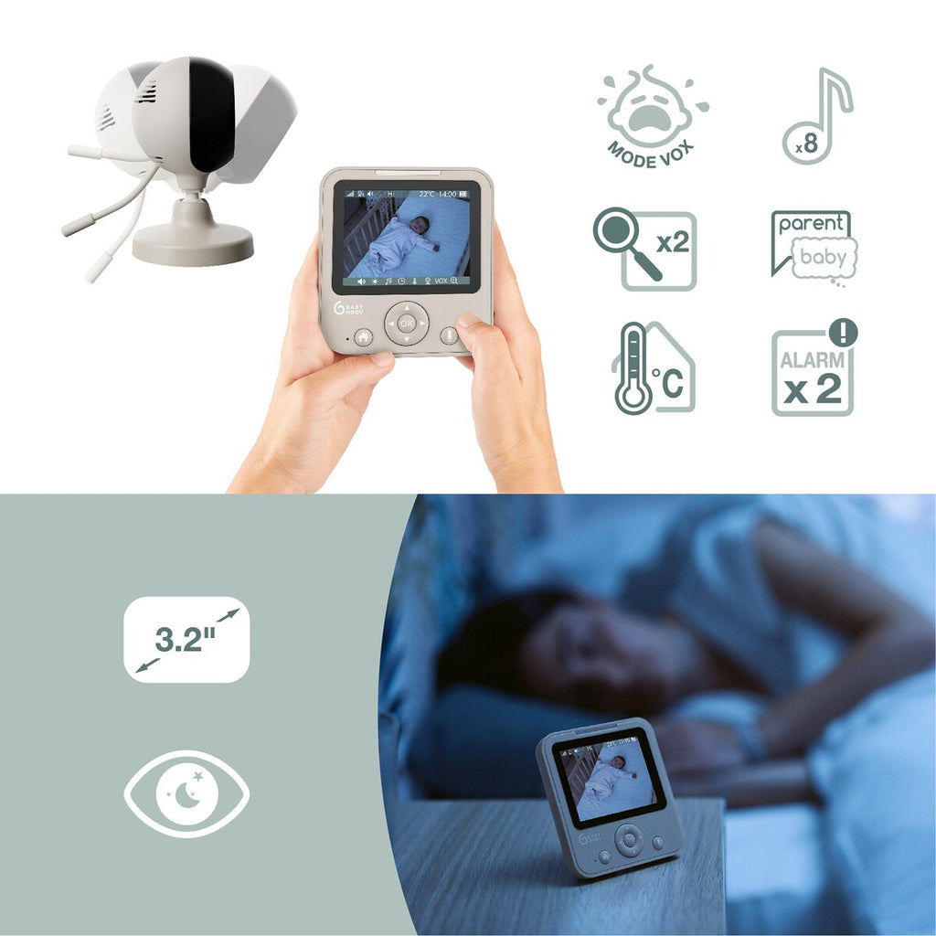 Babycall med kamera YOO START montert i barnerom