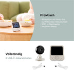 Babycall med kamera YOO START, 2,8" skjerm, 360° - Babymoov